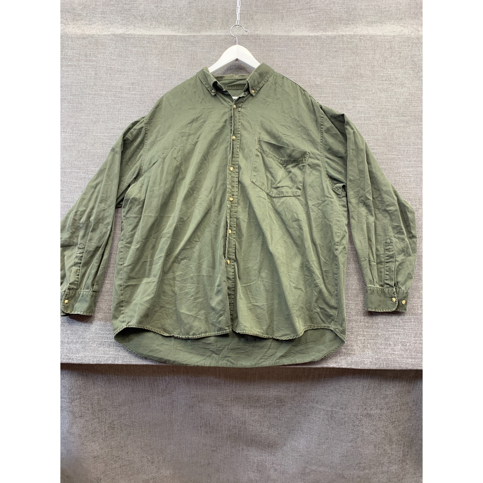 Northwest Territory Shirt Mens 2x Green Blue Cotton Pleated Button Down Lot Of 2